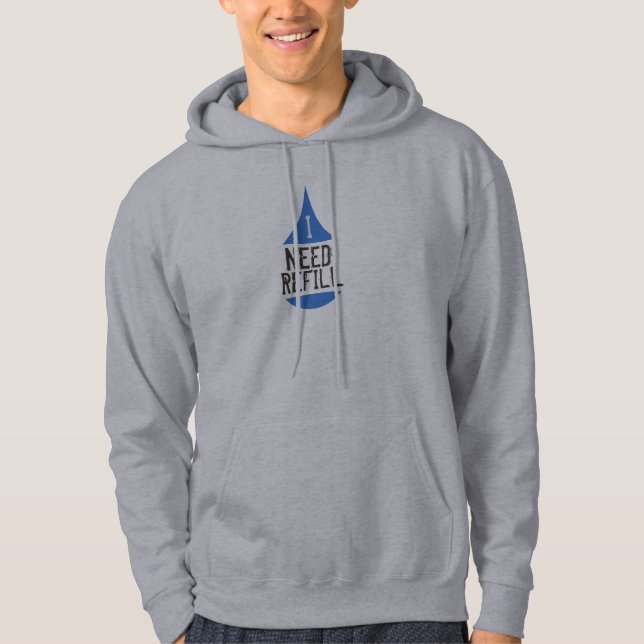 Moletom Com Capuz EU PRECISO a gota do azul do REENCHIMENTO (Frente)