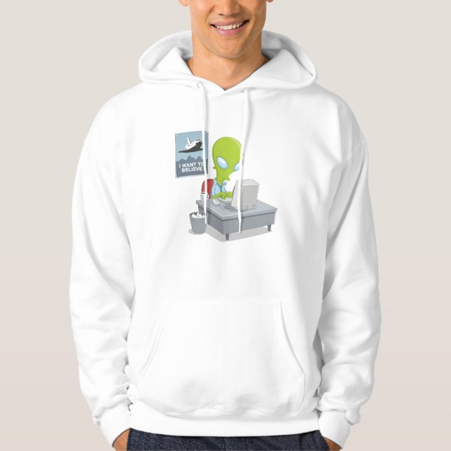 Moletom Com Capuz Eu quero acreditar (Frente)