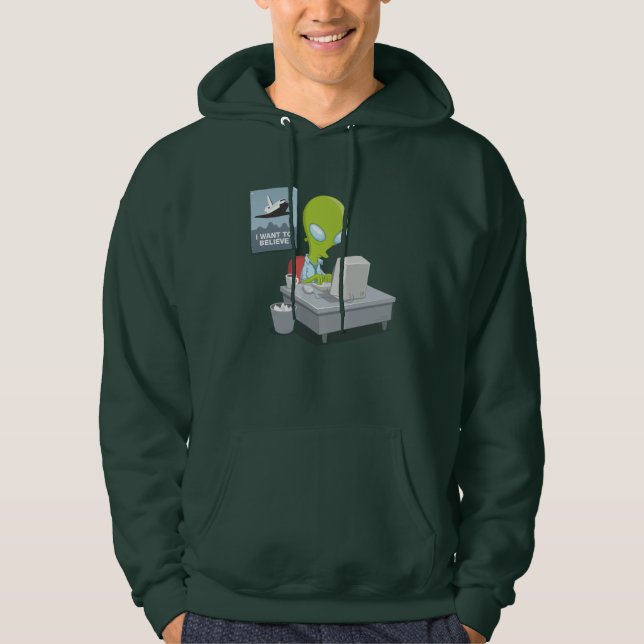 Moletom Com Capuz Eu quero acreditar (Frente)