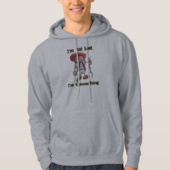 Moletom Com Capuz Eu sou não perdido mim sou CAPA UNISEX de (Frente)