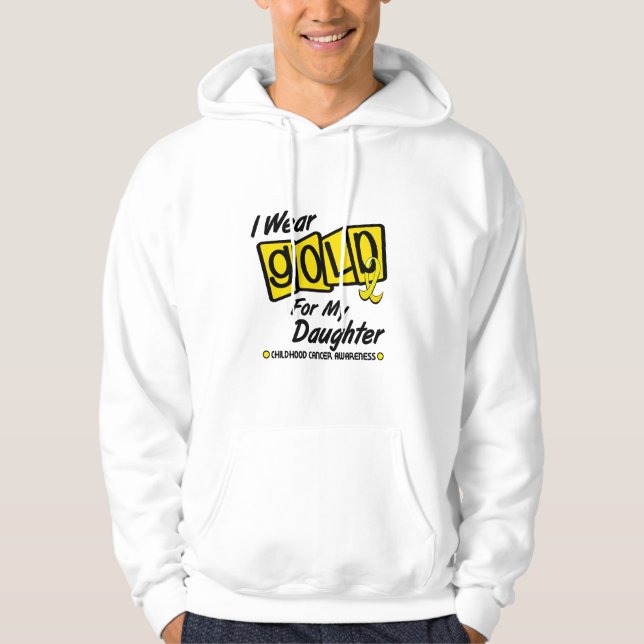 Moletom Com Capuz Eu visto o ouro para minha FILHA 8 (Frente)