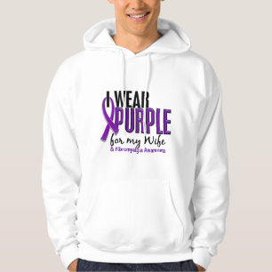 Moletom Com Capuz Eu visto o roxo para minha fibromialgia da esposa