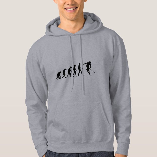 Moletom Com Capuz Evolução do esqui (Frente)