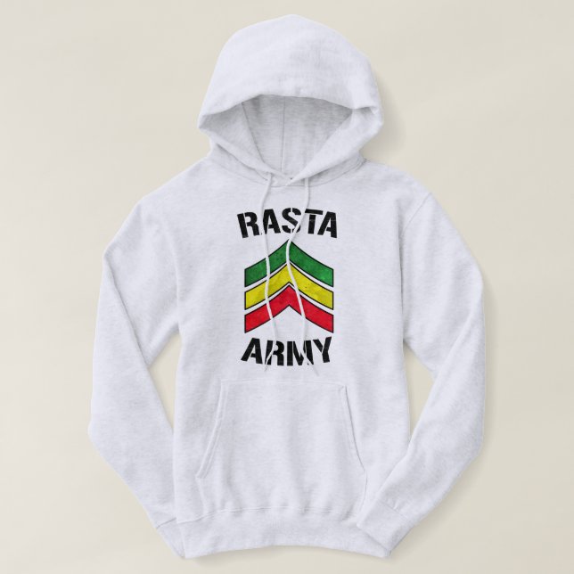 Moletom Com Capuz Exército de Rasta (Frente do Design)