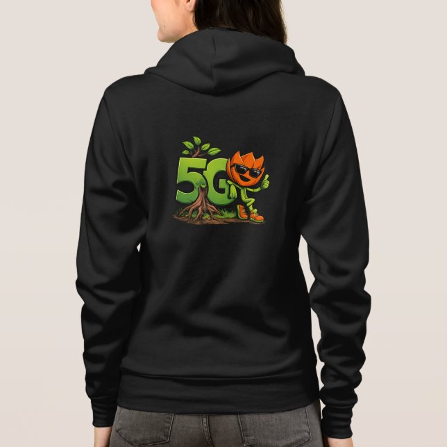Moletom com capuz fechado Mascote Green Tech (Verso)