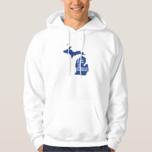 Moletom Com Capuz Feito em Michigan Shaped Michigander Michiganian