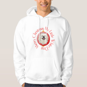 Moletom Com Capuz Feliz Natal White Pekingese