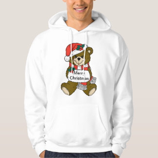 Moletom Com Capuz Feliz Urso de Natal