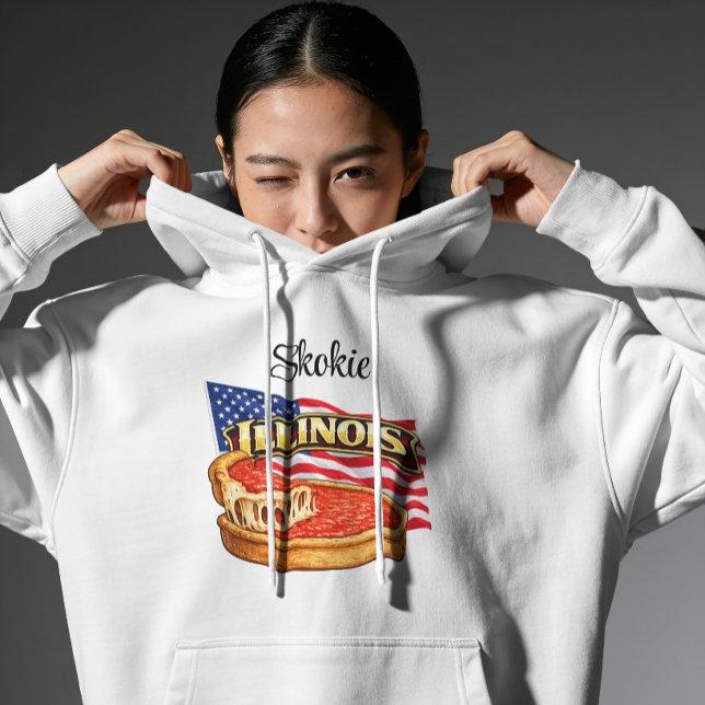Moletom com capuz feminino de Illinois (Home is Illinois—And It Tastes Like This)