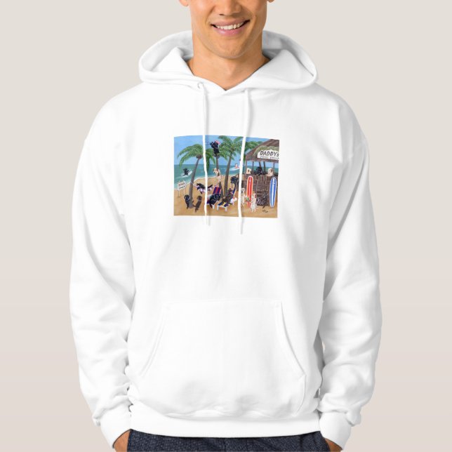 Moletom Com Capuz Férias de verão Labradors da ilha (Frente)