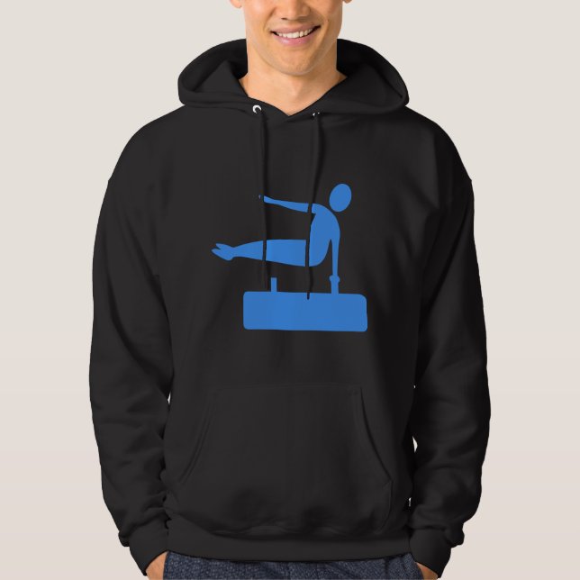 Moletom Com Capuz Figura de compartimentação - Azul-bebê (Frente)