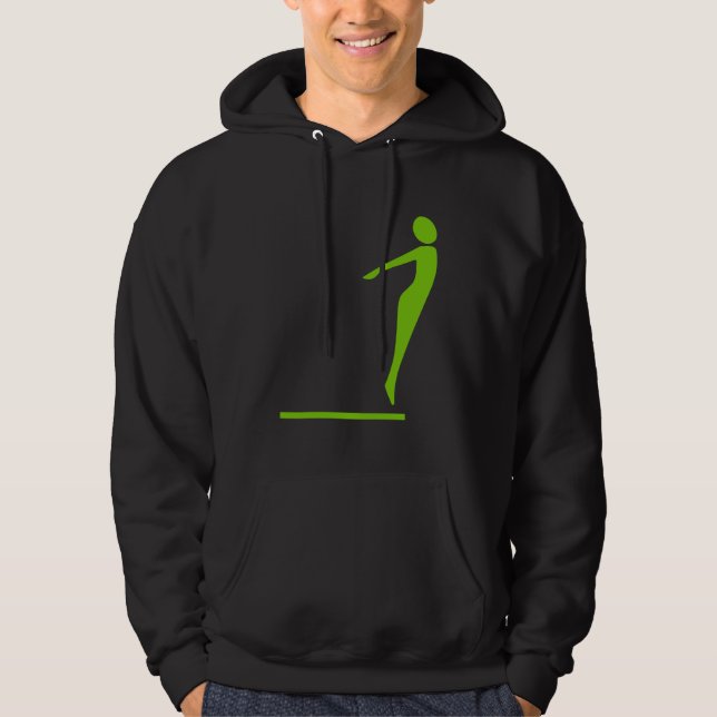 Moletom Com Capuz Figura de mergulho - Verde marciano (Frente)