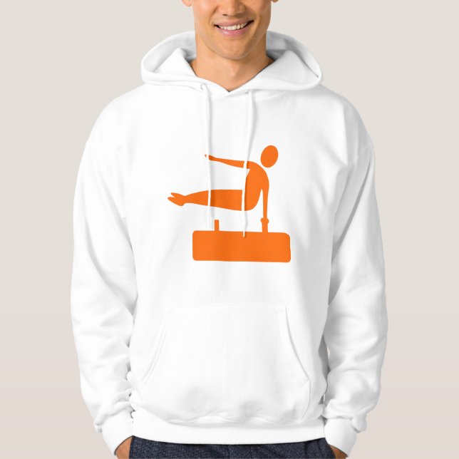 Moletom Com Capuz Figura em Equilíbrio - Laranja (Frente)
