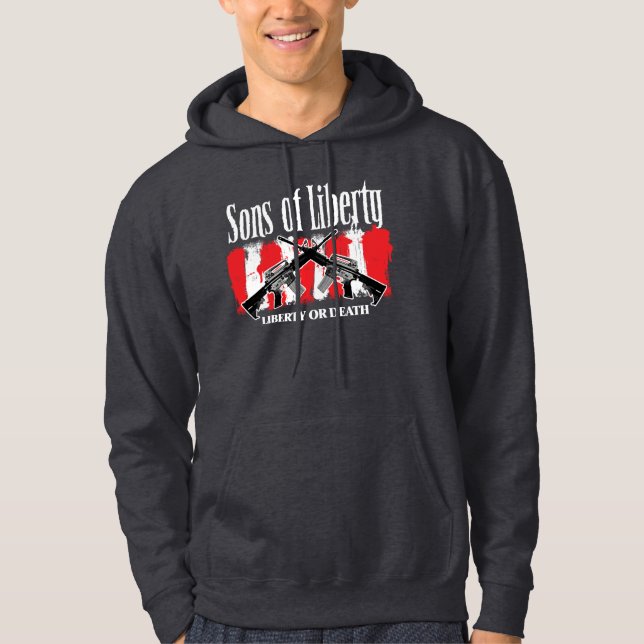 Moletom Com Capuz Filhos de hoodie unilateral da LIBERDADE OU da (Frente)