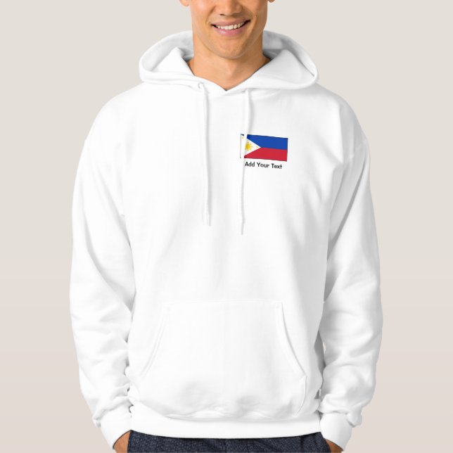 Moletom Com Capuz Filipinas - bandeira filipina (Frente)