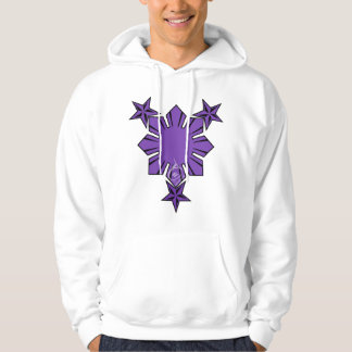 Moletom Com Capuz Filipino Sun e roxo de Hoody das estrelas
