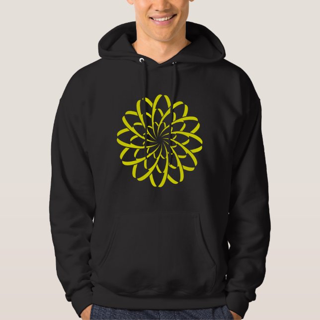 Moletom Com Capuz Flor Geométrico 02 (Frente)
