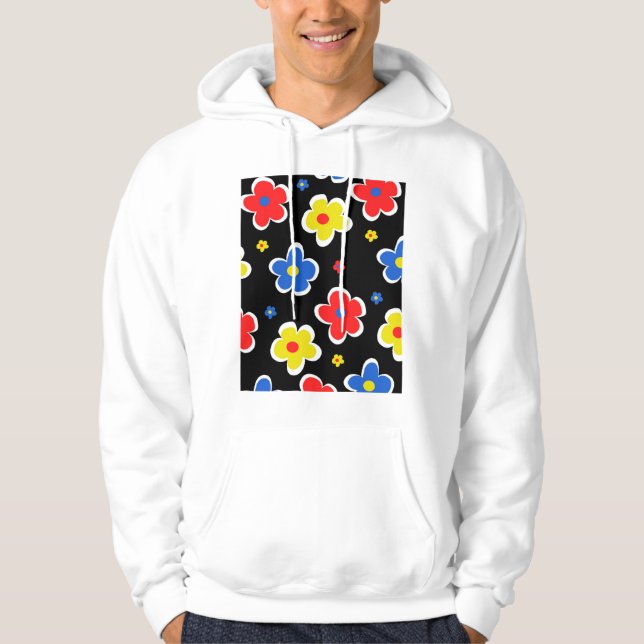 Moletom Com Capuz Floral júnior (Frente)