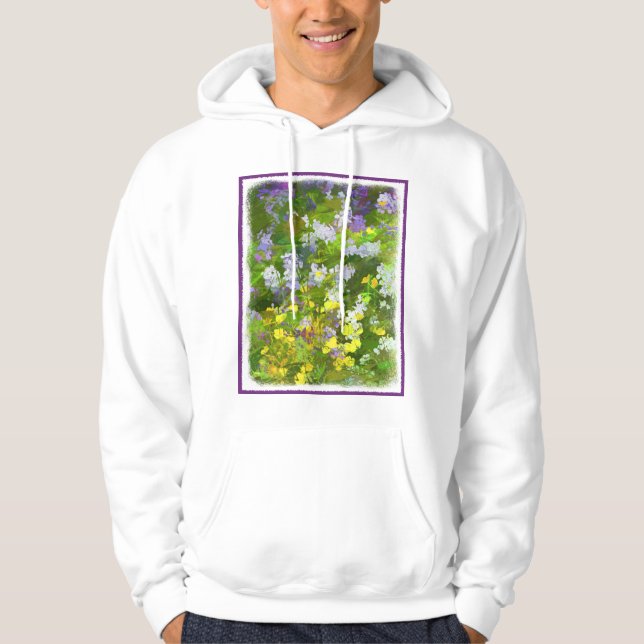 Moletom Com Capuz Flores Selvagens Impasto - Arte Flor Original (Frente)