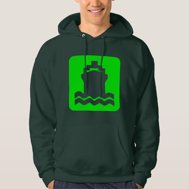 Moletom Com Capuz Forma de Entrega - Verde (Frente)