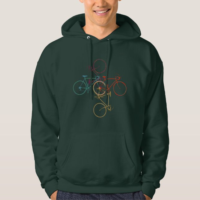 Moletom Com Capuz four bicycles . bikes, cycling (Frente)
