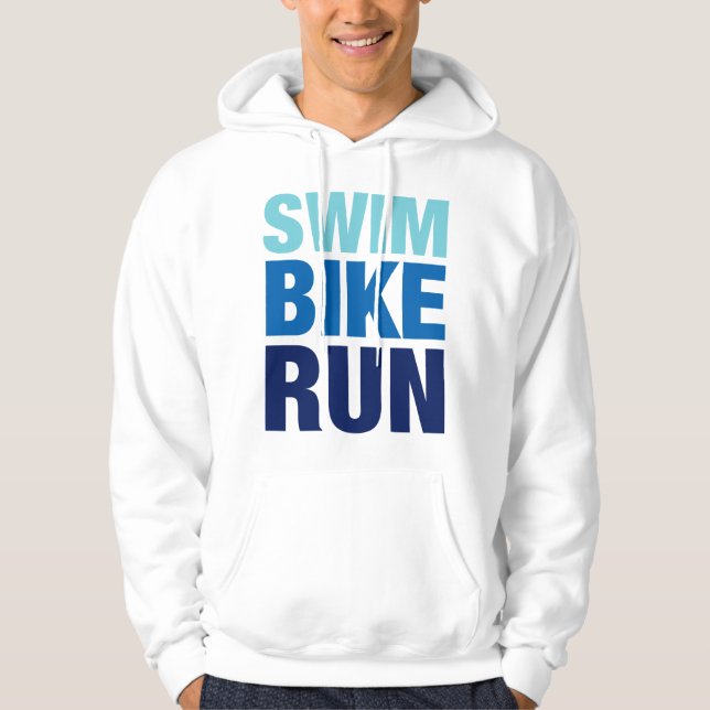 Moletom Com Capuz Funcionamento da bicicleta da natação (Frente)