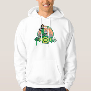 Moletom Com Capuz Fundo e logotipo verdes da cidade da lanterna