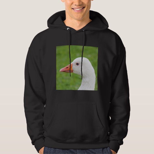 Moletom Com Capuz Ganso Branco (Frente)