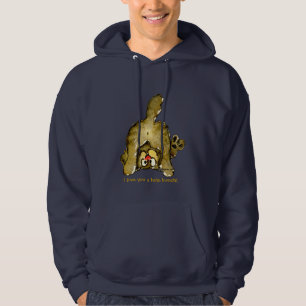Moletom Com Capuz Gato de Cartoon Engraçado Eu te amo um monte de bu