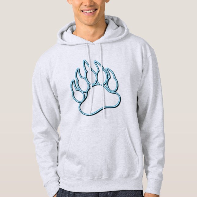 MOLETOM COM CAPUZ GAY BEAR PAW NEON BLUE (Frente)