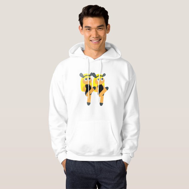 Moletom Com Capuz gêmeos emoji mens capuz (Frente Completa)