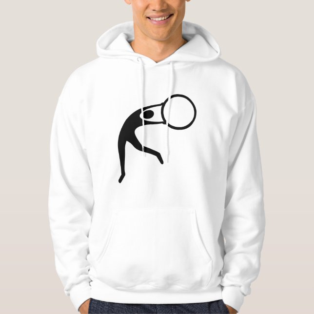 Moletom Com Capuz Ginástica Rítmica Figura - Preto (Frente)