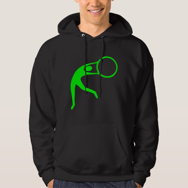 Moletom Com Capuz Ginástica Rítmica Figura - Verde (Frente)