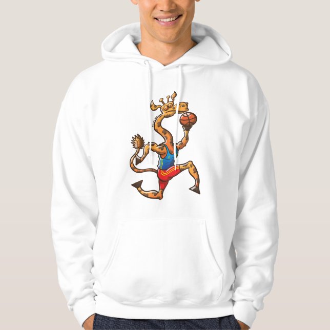 Moletom Com Capuz Girafa do basquetebol (Frente)