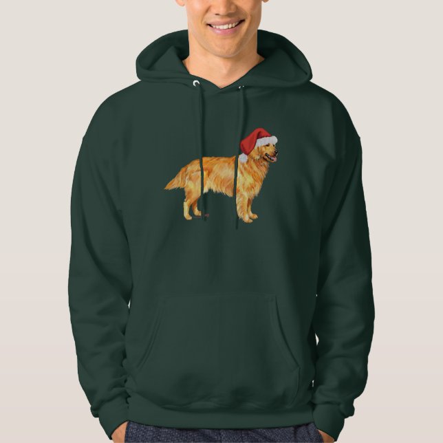 Moletom Com Capuz Golden Retriever Natal (Frente)