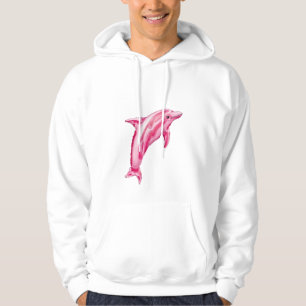 Moletom Com Capuz golfinho cor-de-rosa