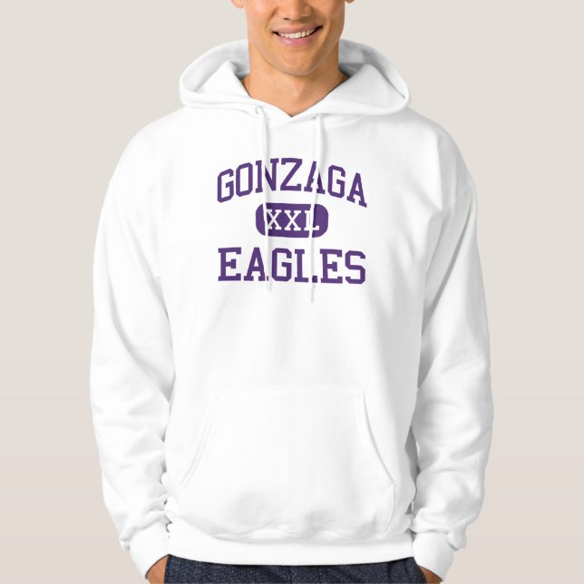 Moletom Com Capuz Gonzaga - Eagles - faculdade - Washington (Frente)