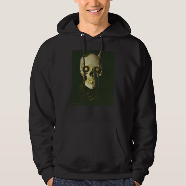 Moletom Com Capuz Gótica Hoodie do Caveira (Frente)