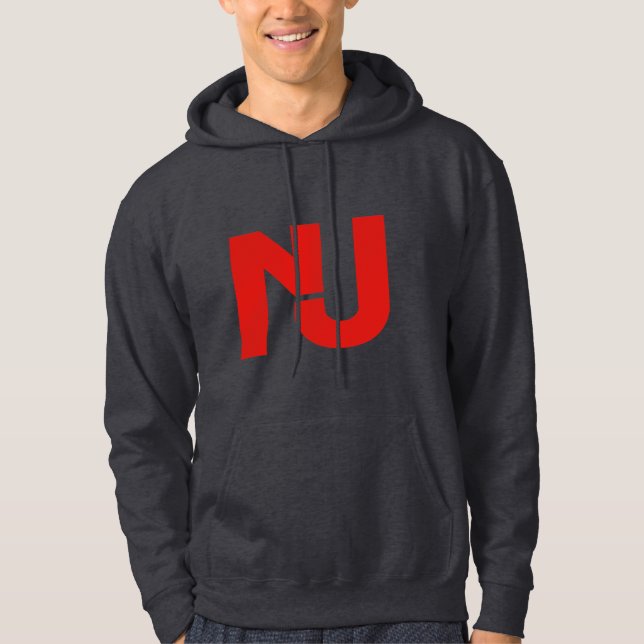 Moletom Com Capuz Gráfico de NJ (vermelho) (Frente)