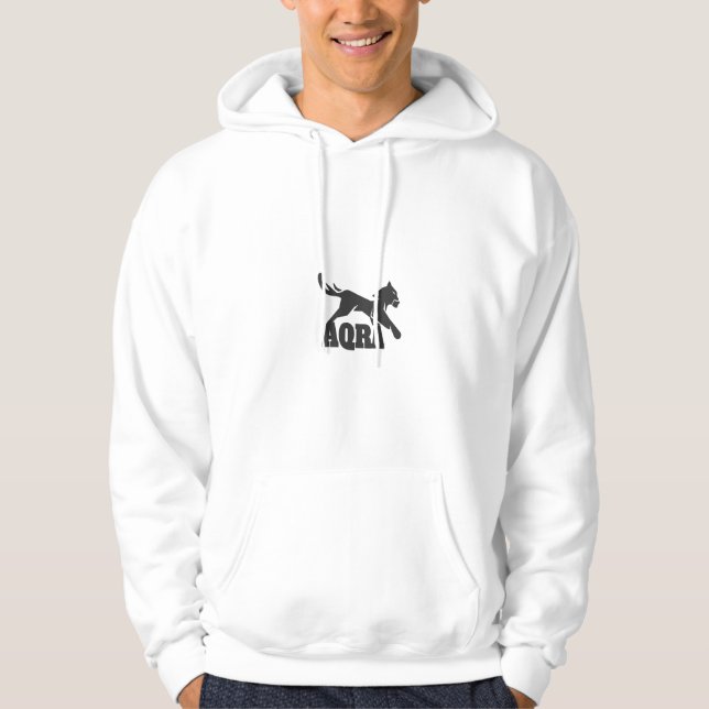 Moletom com Capuz Gráfico Minimalista da AQRA Sign (Frente)