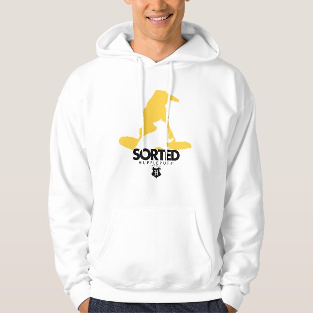 Moletom Com Capuz Harry Potter | Selecionado para a Casa HUFFLEPUFF™ (Frente)