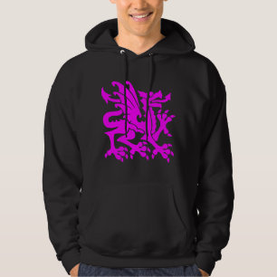 Moletom Com Capuz Heraldic Dragon 01 - Magenta