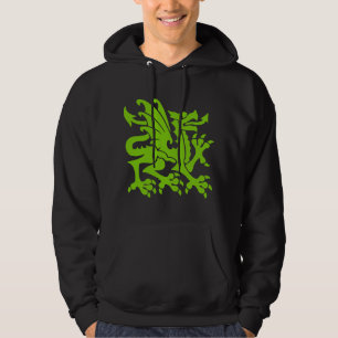 Moletom Com Capuz Heraldic Dragon 01 - Verde marciano