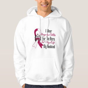 Moletom Com Capuz Herói principal e de pescoço do cancer meu marid