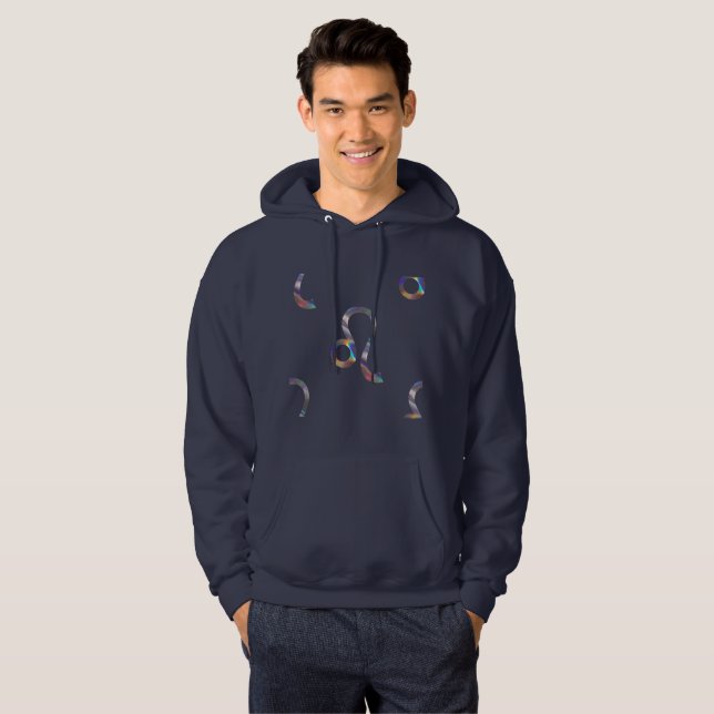 Moletom Com Capuz holograma leo mens hoodie (Frente Completa)