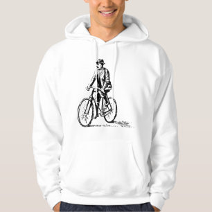 Moletom Com Capuz Homem numa bicicleta - Preto