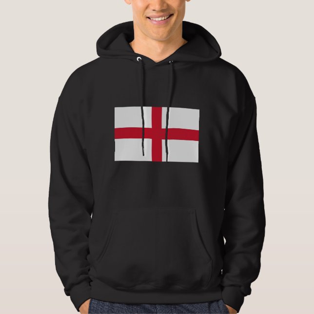 Moletom Com Capuz Hooded Sweatshirt with Flag of England (Frente)