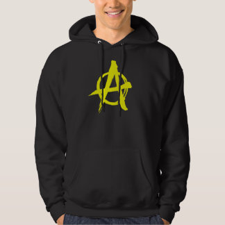 Moletom Com Capuz Hoodie amarelo escovado da anarquia