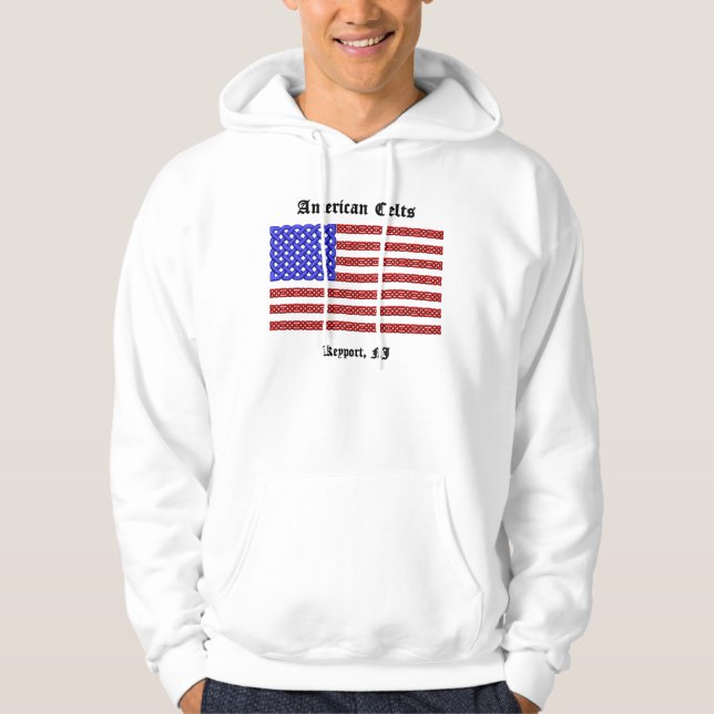Moletom Com Capuz Hoodie americano da bandeira do nó dos Celts (Frente)