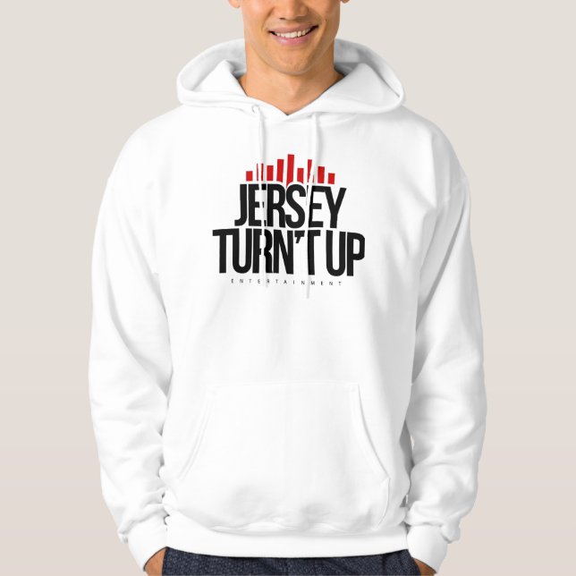 Moletom Com Capuz Hoodie branco com design ascendente de Turn't do (Frente)
